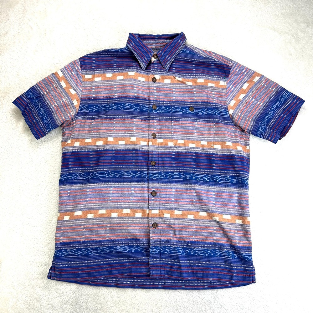 The Territory Ahead Button-Up Shirt Mens L Multicolor Aztec Striped Southwestern